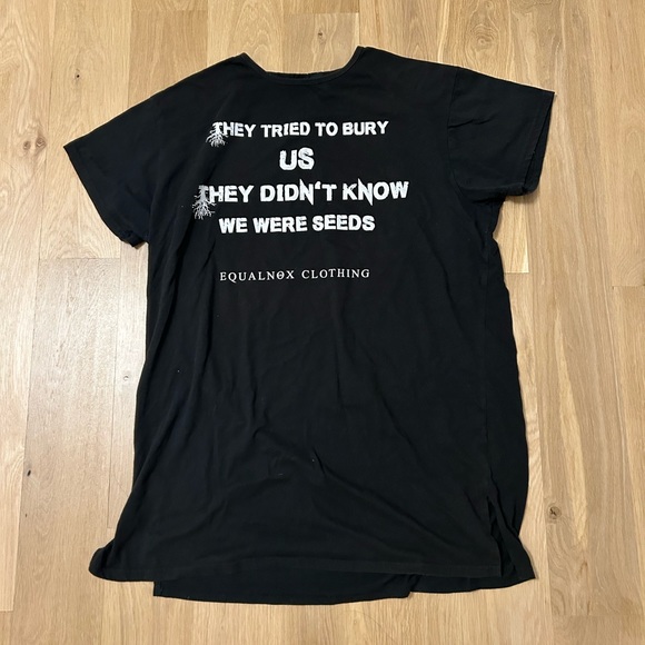 Equalnox Clothing Co. Black White Short Sleeve Tee They Tried To Bury Us XXL - Picture 1 of 3